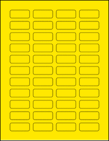 Sheet of 1.54" x 0.63" True Yellow labels