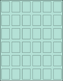 Sheet of 1.0981" x 1.45" Pastel Green labels