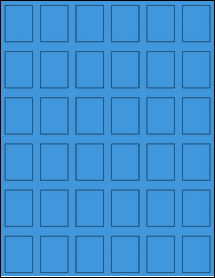 Sheet of 1.0981" x 1.45" True Blue labels