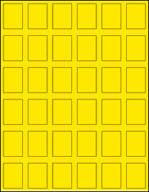 Sheet of 1.0981" x 1.45" True Yellow labels