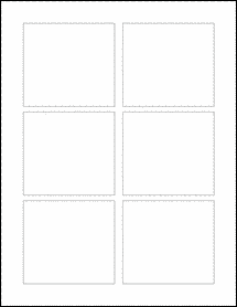 Sheet of 3.3" x 3" 100% Recycled White labels