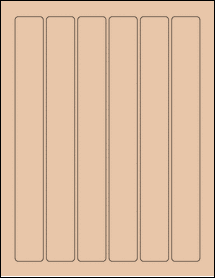 Sheet of 1.125" x 9.75" Light Tan labels