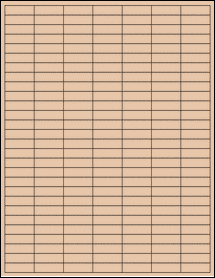 Sheet of 1.17" x 0.38" Light Tan labels
