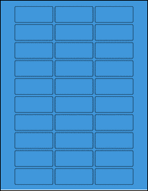 Sheet of 2.2" x 0.92" True Blue labels