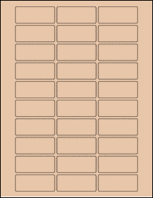 Sheet of 2.2" x 0.92" Light Tan labels