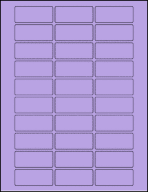 Sheet of 2.2" x 0.92" True Purple labels