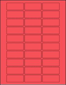 Sheet of 2.2" x 0.92" True Red labels