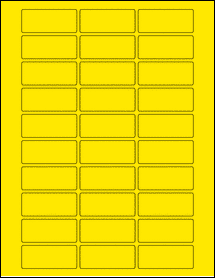 Sheet of 2.2" x 0.92" True Yellow labels