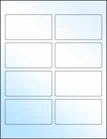 Sheet of 3.75" x 2" White Gloss Laser labels