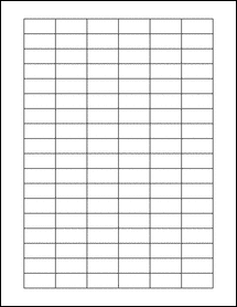 Sheet of 1.14" x 0.54"  labels