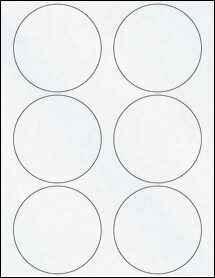 Sheet of 3.5" Circle Clear Matte Inkjet labels