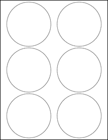 Sheet of 3.5" Circle Aggressive White Matte labels