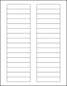 Sheet of 3" x 0.625"  labels