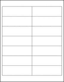 Sheet of 4" x 1.33" Standard White Matte labels