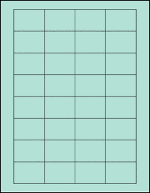 Sheet of 1.75" x 1.25" Pastel Green labels