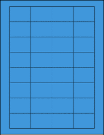 Sheet of 1.75" x 1.25" True Blue labels