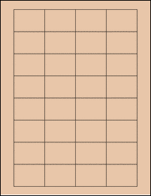 Sheet of 1.75" x 1.25" Light Tan labels