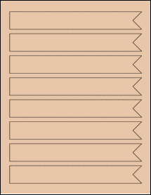 Sheet of 7.5" x 1" Light Tan labels