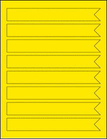 Sheet of 7.5" x 1" True Yellow labels