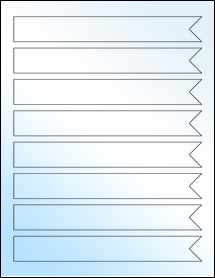 Sheet of 7.5" x 1" White Gloss Laser labels
