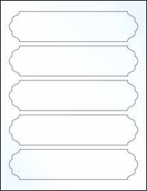 Sheet of 7.5" x 1.75" Clear Gloss Laser labels