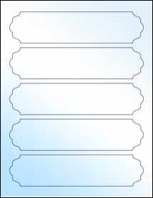 Sheet of 7.5" x 1.75" White Gloss Laser labels