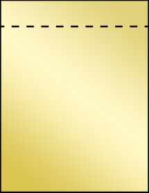 Sheet of 8.5" x 11" Gold Foil Inkjet labels