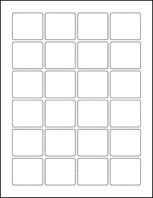 Sheet of 1.7044" x 1.5023"  labels