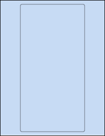 Sheet of 5.25" x 10.375" Pastel Blue labels