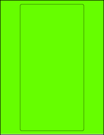 Sheet of 5.25" x 10.375" Fluorescent Green labels