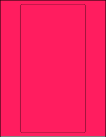 Sheet of 5.25" x 10.375" Fluorescent Pink labels