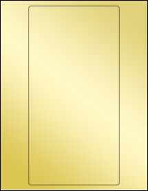 Sheet of 5.25" x 10.375" Gold Foil Laser labels