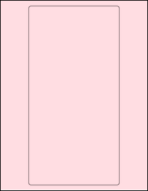 Sheet of 5.25" x 10.375" Pastel Pink labels