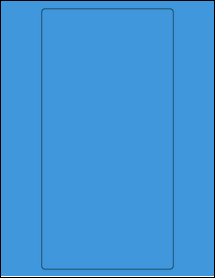 Sheet of 5.25" x 10.375" True Blue labels