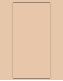 Sheet of 5.25" x 10.375" Light Tan labels