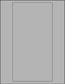 Sheet of 5.25" x 10.375" True Gray labels