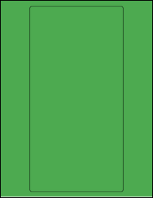 Sheet of 5.25" x 10.375" True Green labels