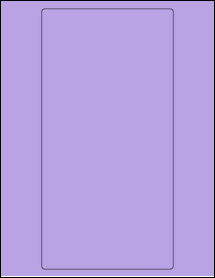 Sheet of 5.25" x 10.375" True Purple labels