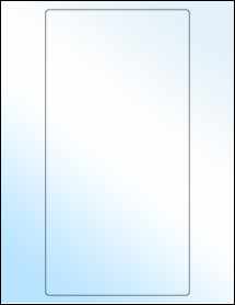 Sheet of 5.25" x 10.375" White Gloss Inkjet labels