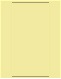 Sheet of 5.25" x 10.375" Pastel Yellow labels
