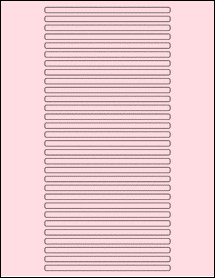 Sheet of 5" x 0.21875" Pastel Pink labels