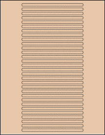 Sheet of 5" x 0.21875" Light Tan labels