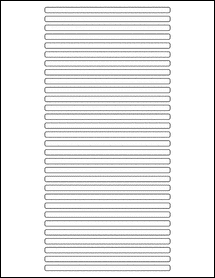 Sheet of 5" x 0.21875" Standard White Matte labels