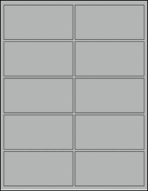 Sheet of 4" x 2" True Gray labels