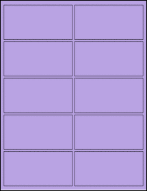 Sheet of 4" x 2" True Purple labels