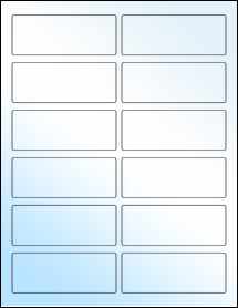 Sheet of 3.75" x 1.4375" White Gloss Laser labels