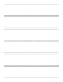 Sheet of 7.5" x 1.5"  labels