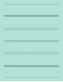 Sheet of 7.5" x 1.5" Pastel Green labels