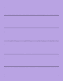 Sheet of 7.5" x 1.5" True Purple labels