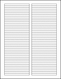 Sheet of 3.5" x 0.25"  labels